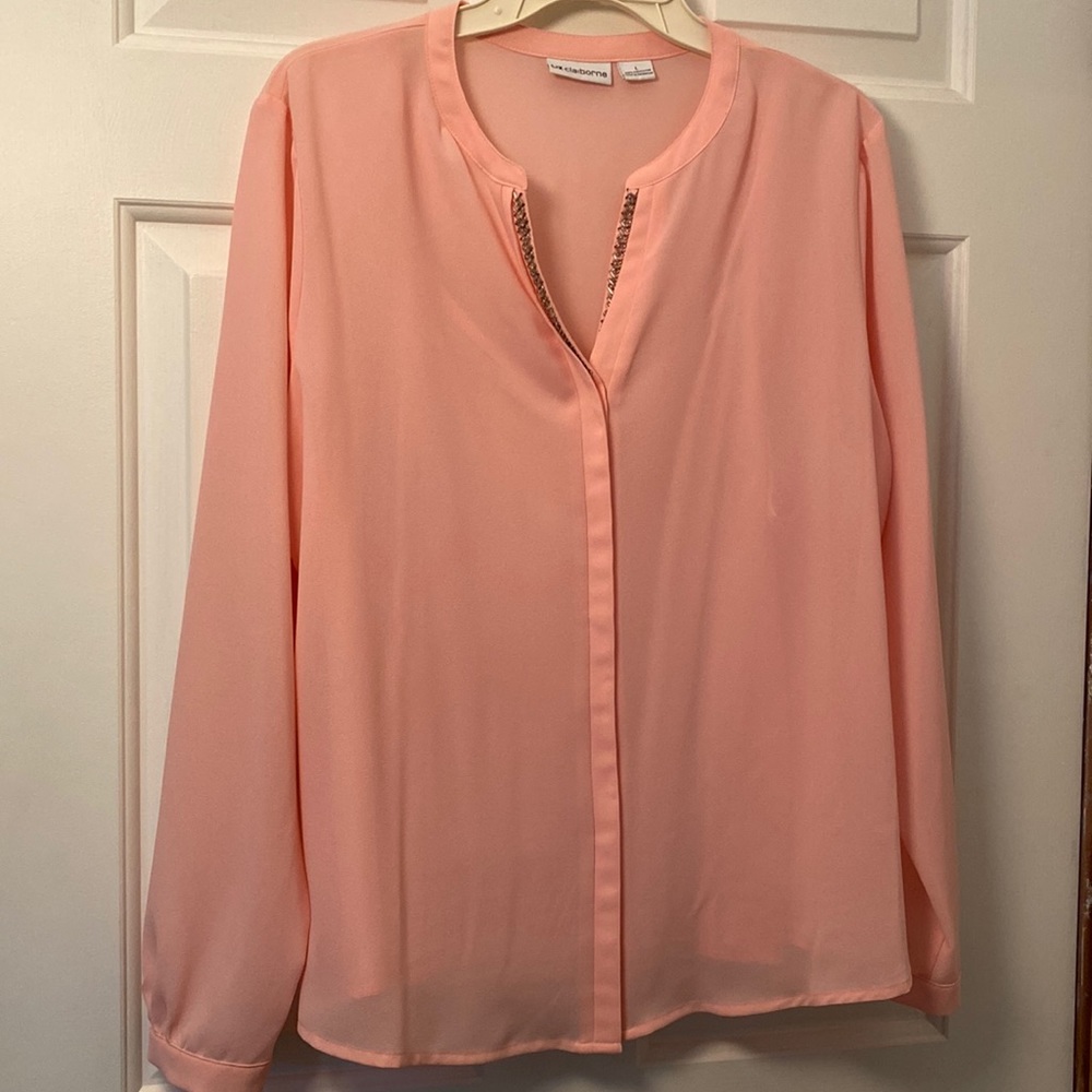 Liz Claiborne Sheer Long Sleeve Blouse